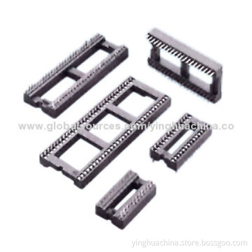 IC Sockets, 1.778mm, High-density, 16/18/20/22/24/28/30/32/40/42/48/52/54/56/64 PinsNew